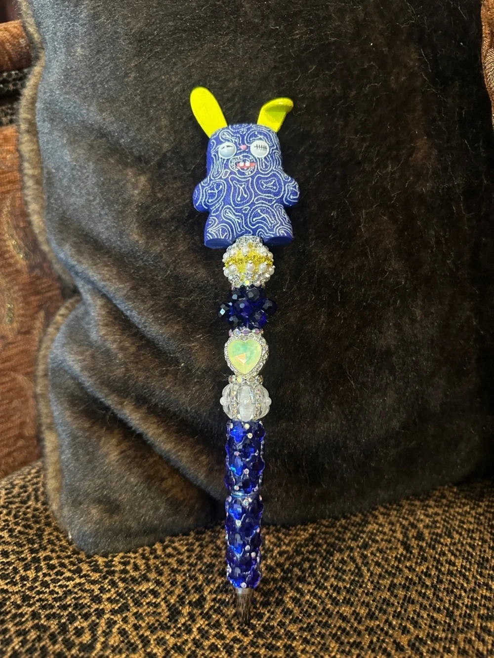 Funky and Fun Hand Crafted Pen with an Authentic Fuggler as the Focal